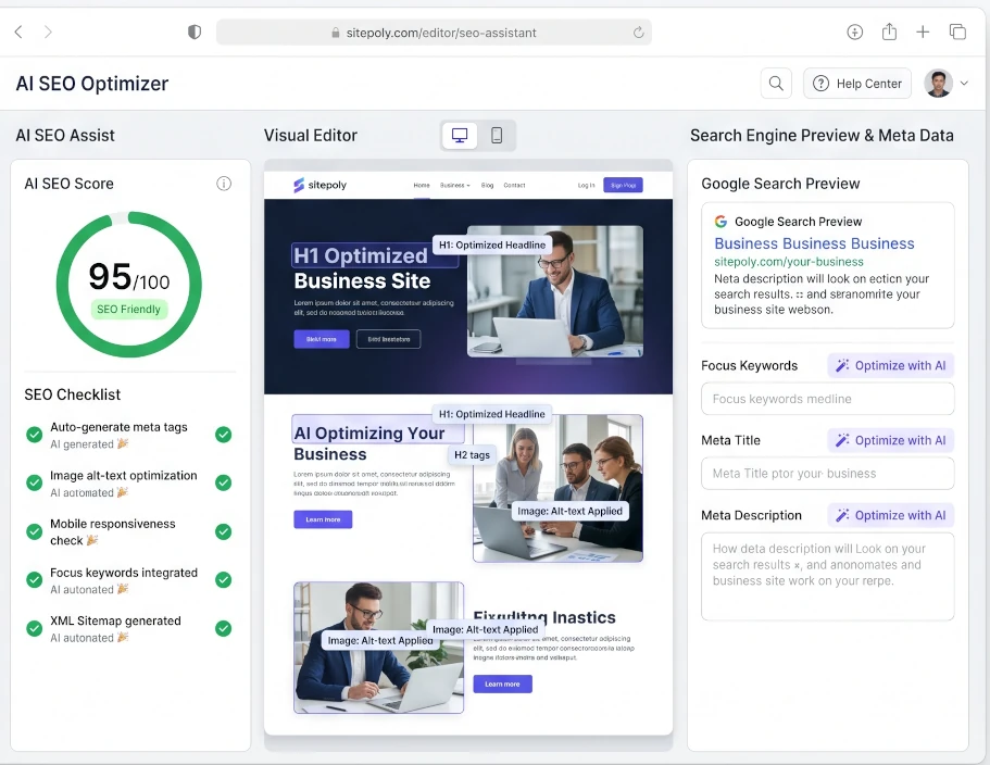 ¿Puede un creador web con IA generar un sitio optimizado para SEO?