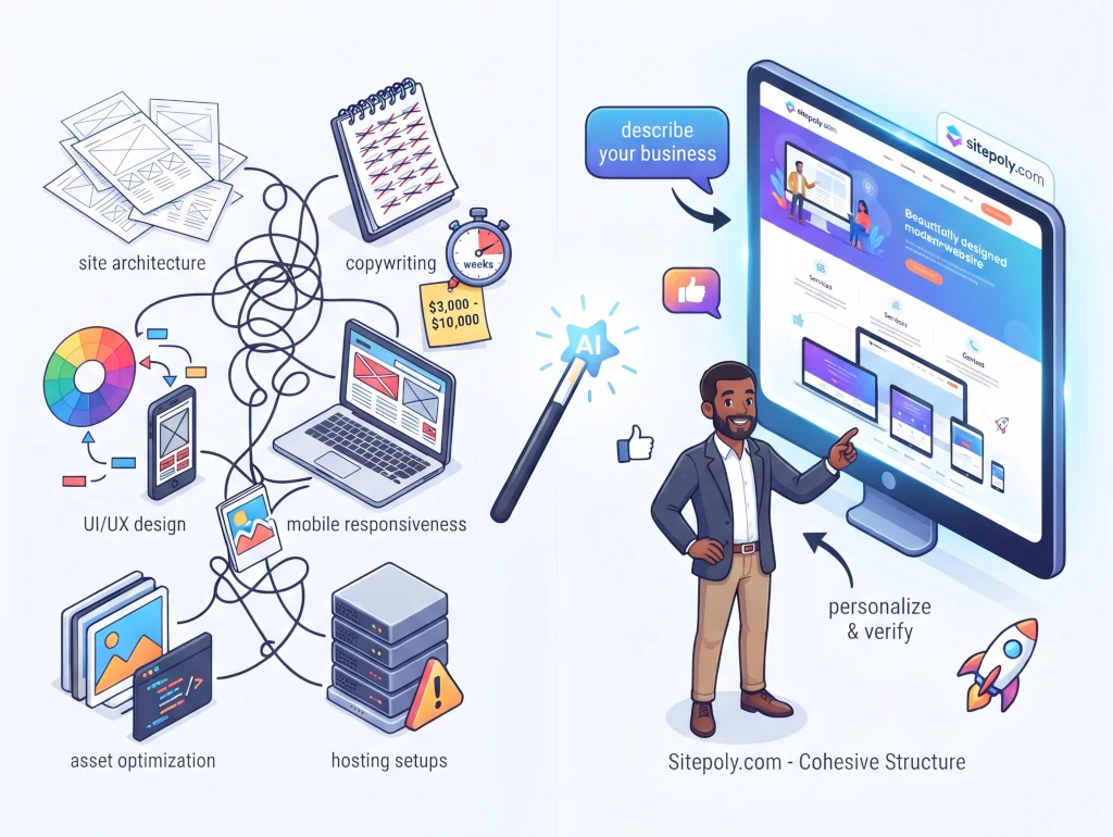 ¿Por qué usar un creador de sitios web con IA?